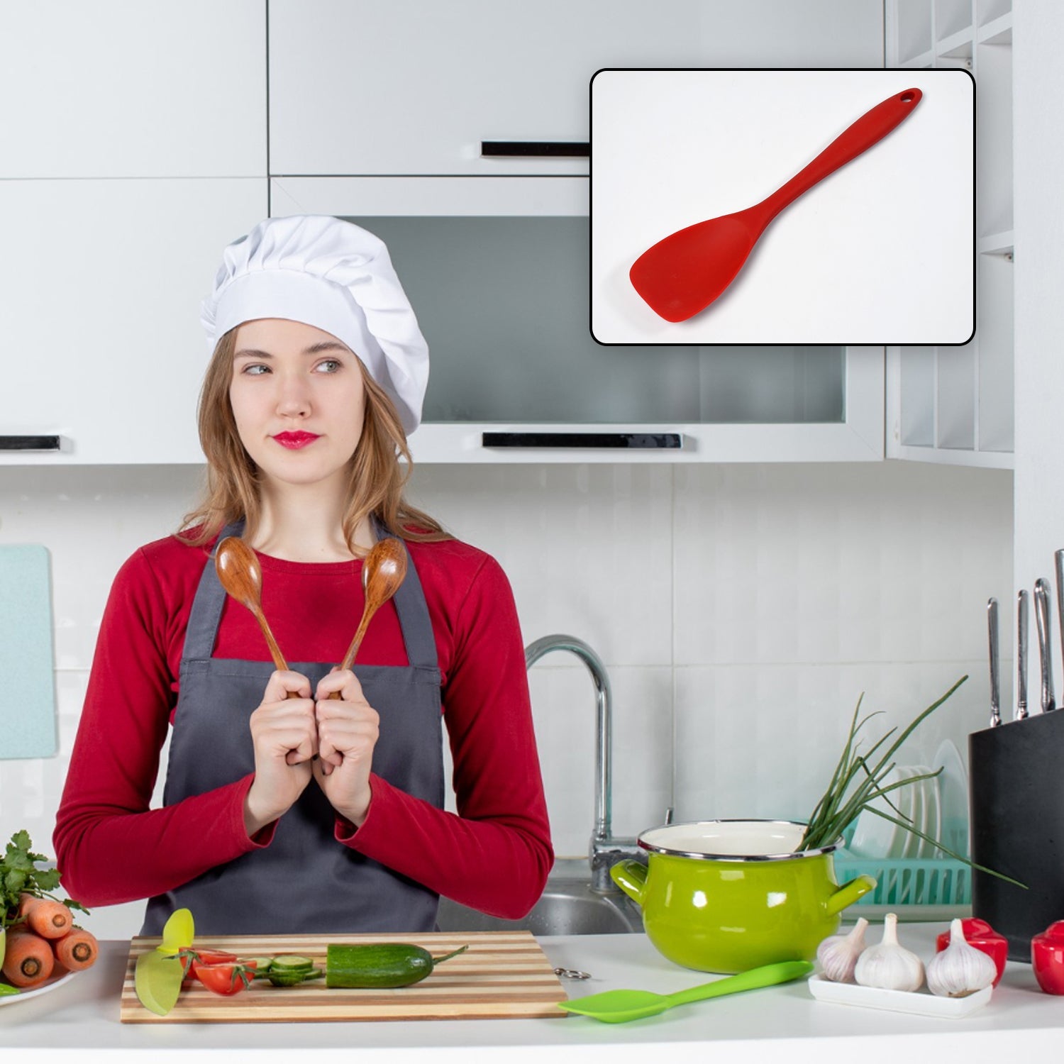 5374 HEAT RESISTANT SILICONE SPATULA NON-STICK WOK TURNER IN HYGIENIC SOLID COATING COOKWARE KITCHEN TOOLS DeoDap 5374 HEAT RESISTANT SILICONE SPATULA NON-STICK WOK TURNER IN HYGIENIC SOLID COATING COOKWARE KITCHEN TOOLS DeoDap